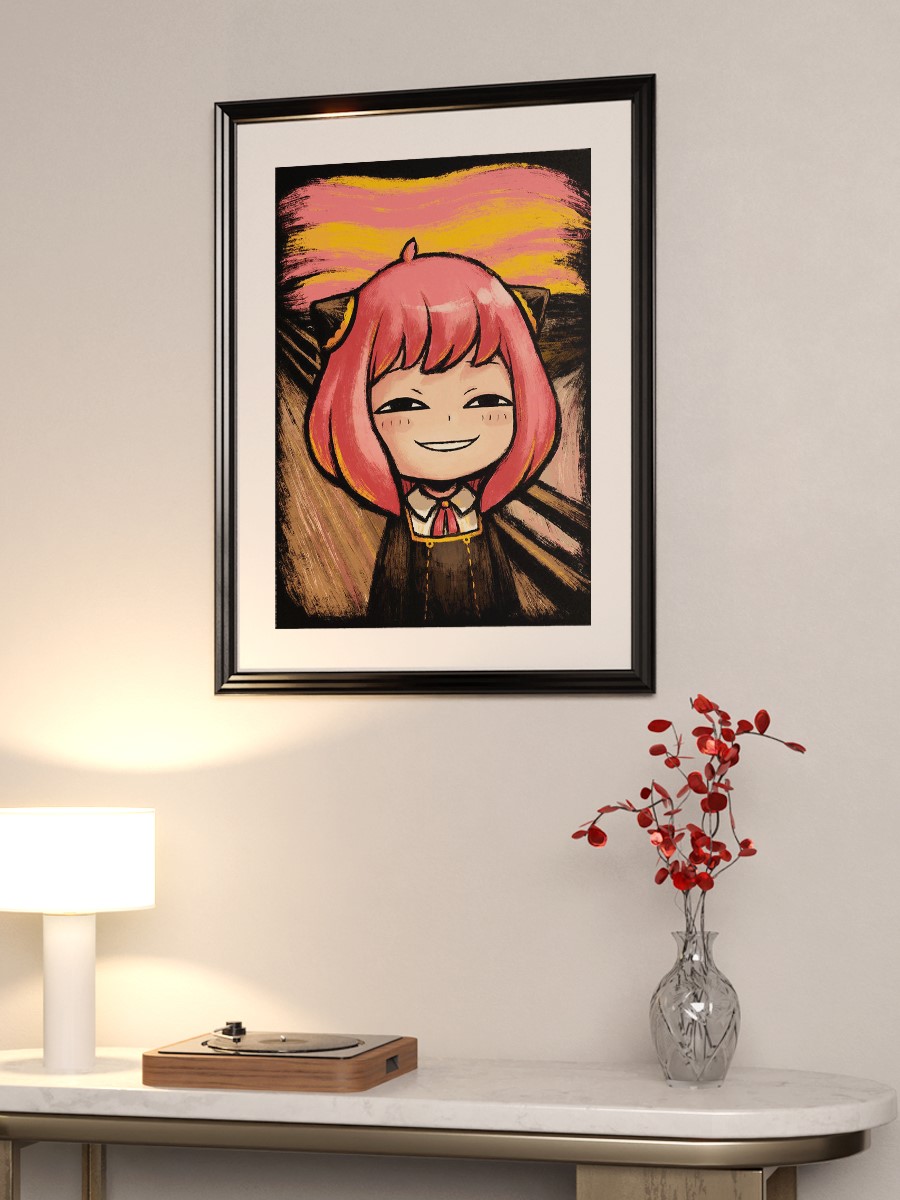 Spy x Family Anya meme Anime Poster Çerçevesiz Yüksek Kalite Anime Duvar Poster