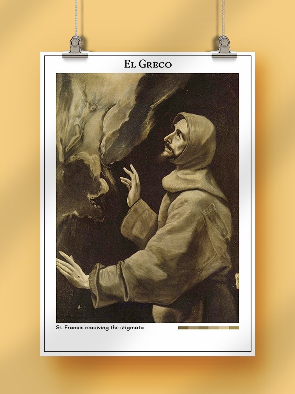 El Greco St. Francis receiving the stigmata Poster
