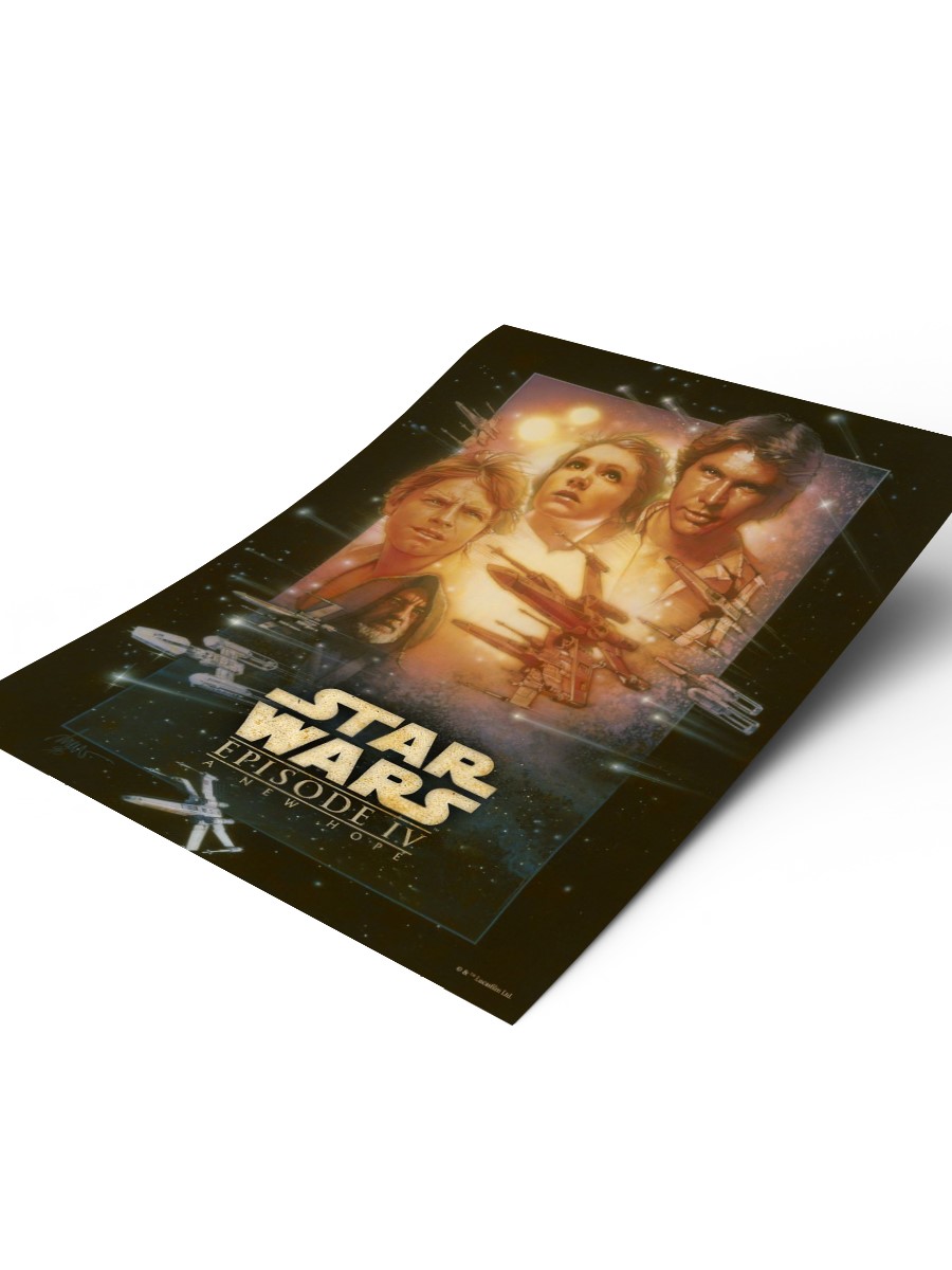 Star Wars Episode IV: A New Hope Poster, Çerçevesiz Tv Film Poster