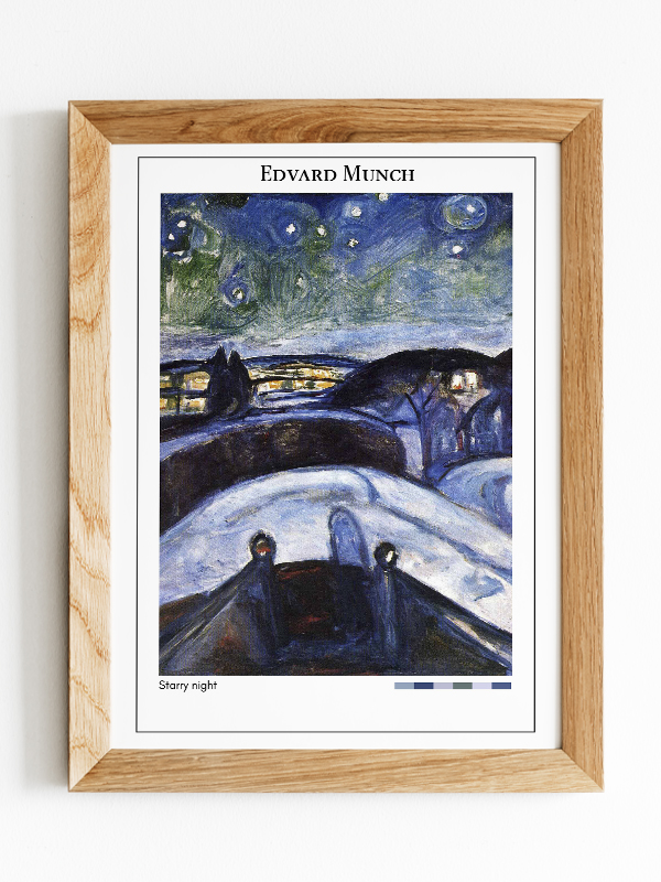 Edvard Munch Starry night Poster