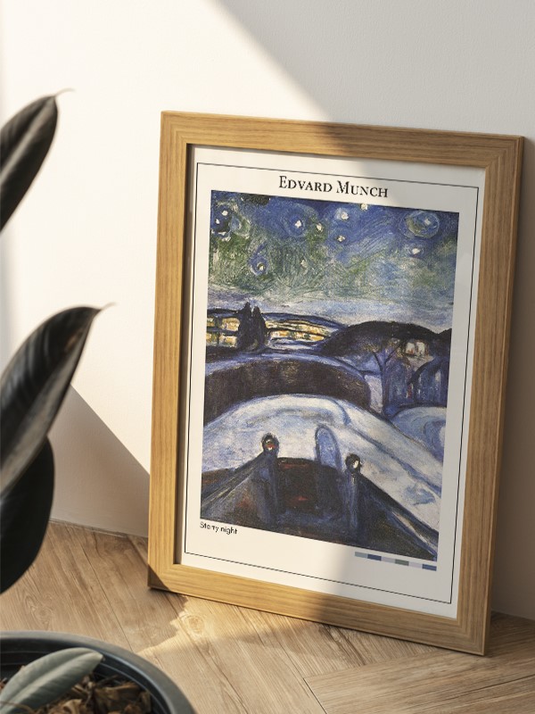 Edvard Munch Starry night Poster