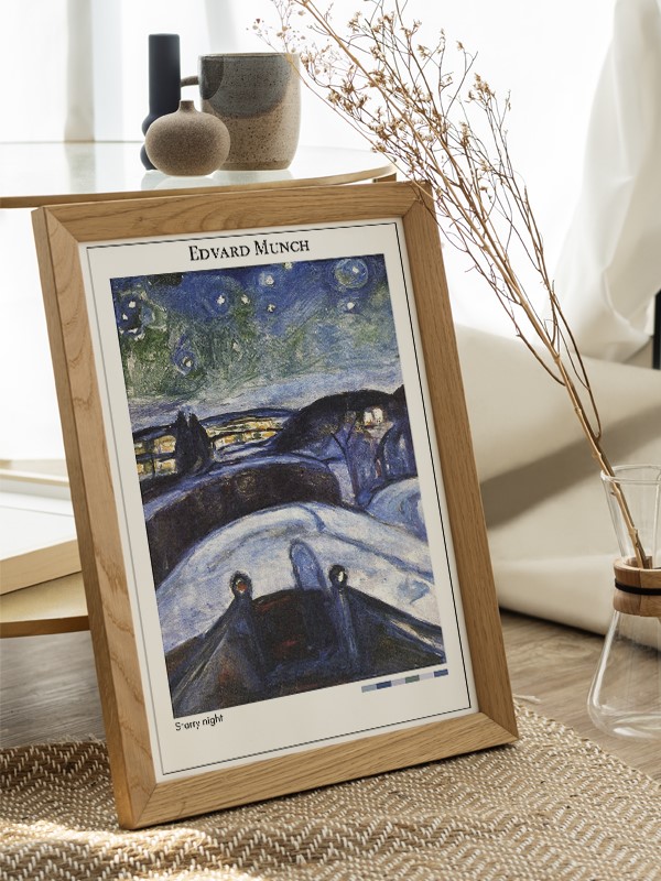 Edvard Munch Starry night Poster