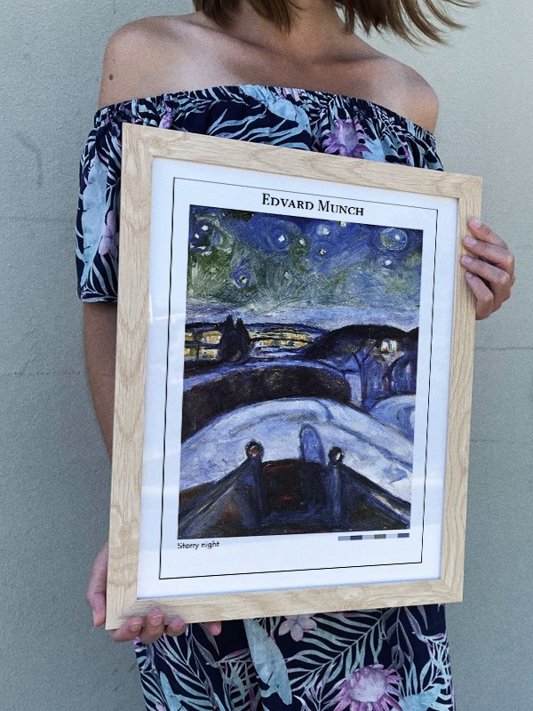 Edvard Munch Starry night Poster