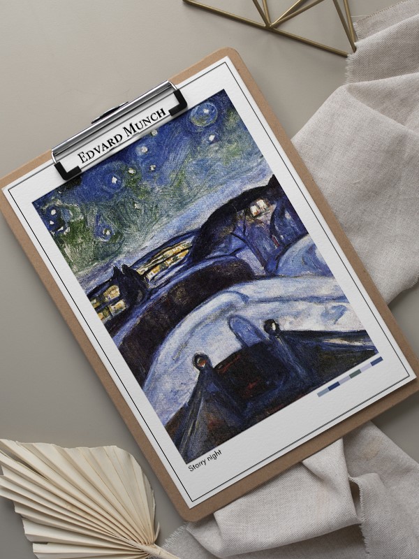 Edvard Munch Starry night Poster