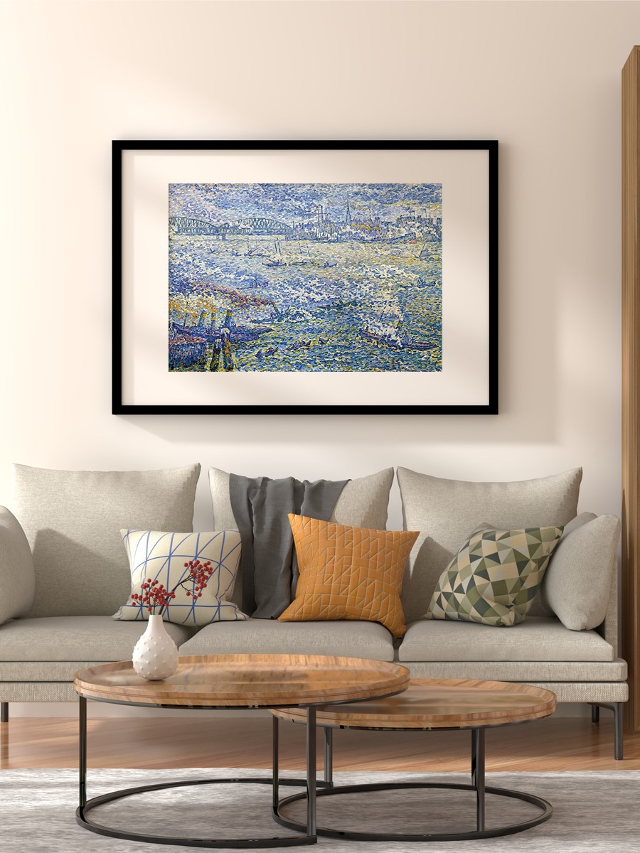 Steamboats in Rotterdam Tablo Sanatsal Ünlü Ressam Poster Çerçevesiz Yüksek Kalite Poster