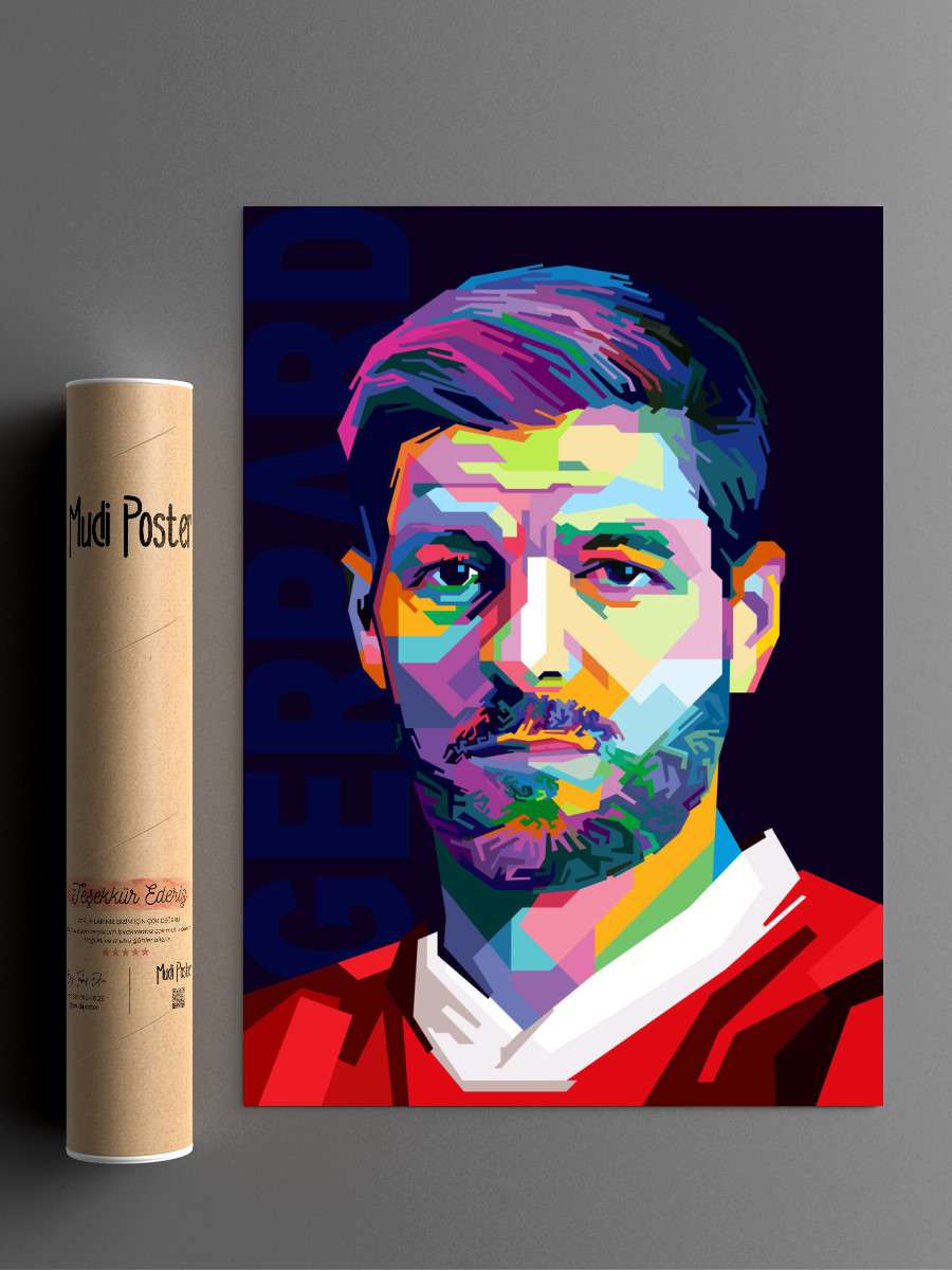 Steven Gerrard Futbol Poster Çerçevesiz Yüksek Kalite Futbolcu Duvar Poster