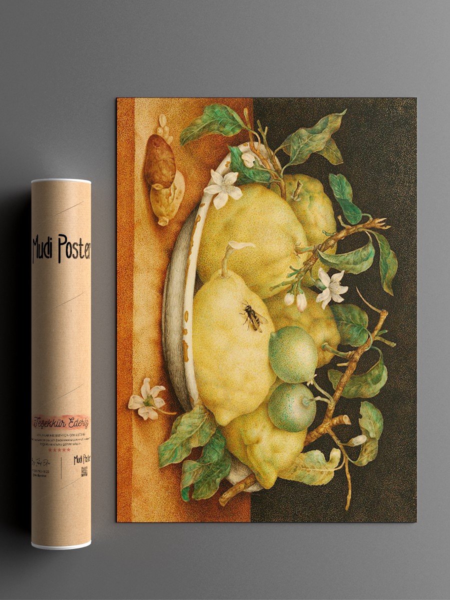 Still Life with Citrons Tablo Sanatsal Ünlü Ressam Poster Çerçevesiz Yüksek Kalite Poster
