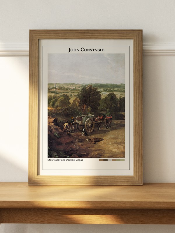 John Constable Stour valley and Dedham village Poster - En İyi Fiyatlarla