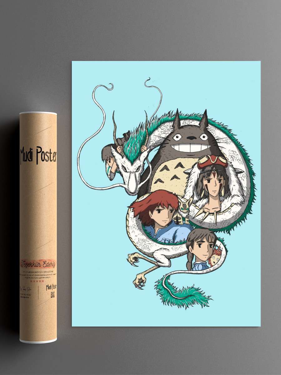 Studio Anime Poster Çerçevesiz Yüksek Kalite Anime Duvar Poster