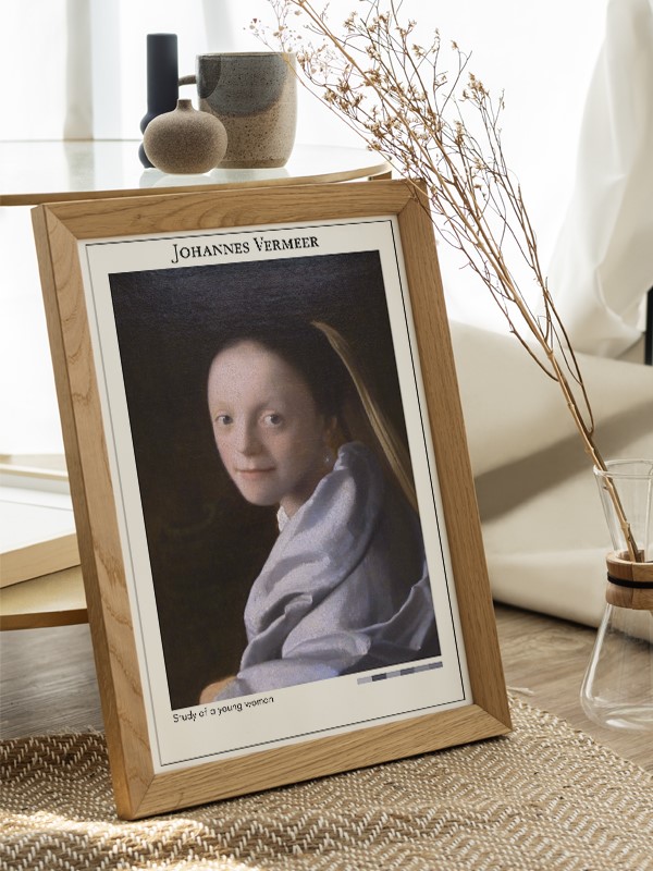 Johannes Vermeer Study of a young woman Poster