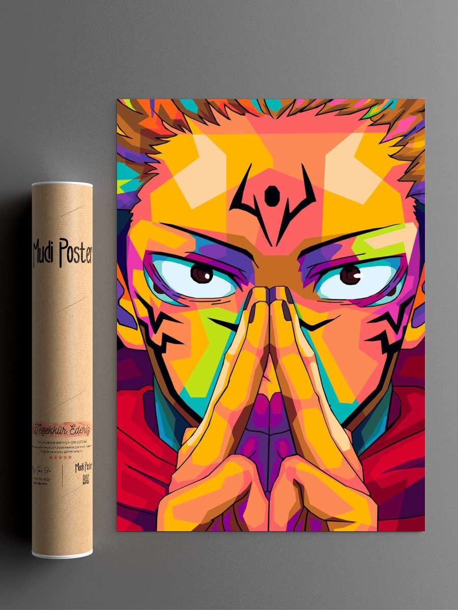 Sukuna Jujutsu Kaisen Anime Poster Çerçevesiz Yüksek Kalite Anime Duvar Poster