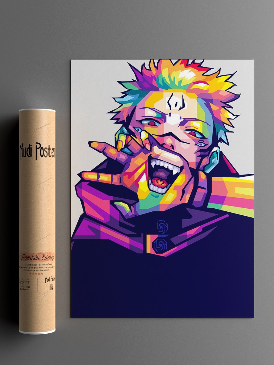 Sukuna  Anime Poster Çerçevesiz Yüksek Kalite Anime Duvar Poster