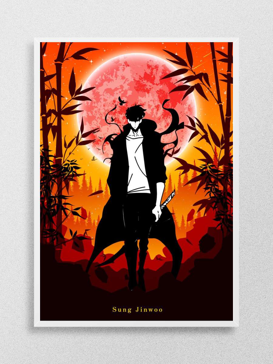 Sung Jinwoo Solo Leveling Anime Poster Çerçevesiz Yüksek Kalite Anime Duvar Poster