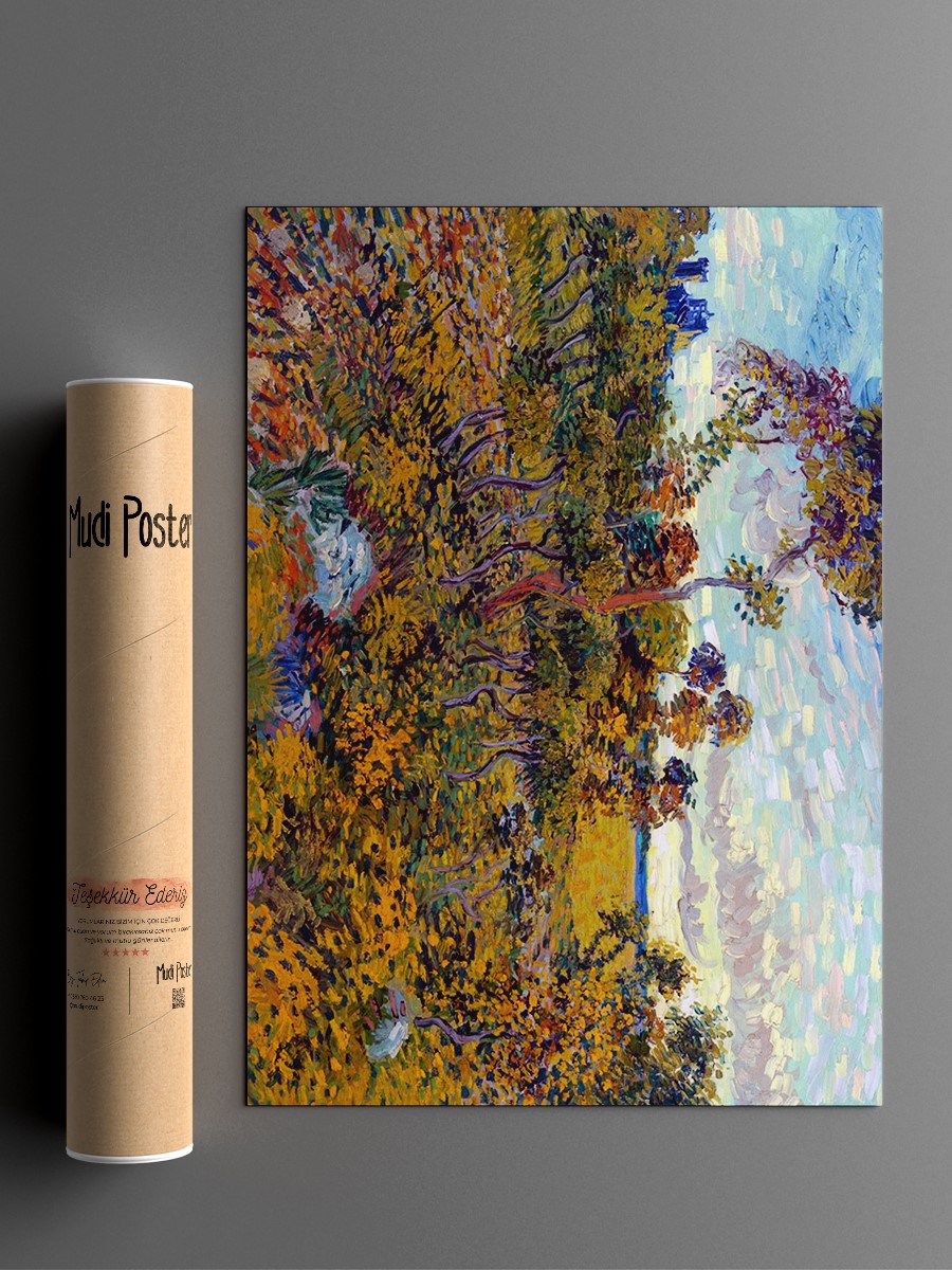 Sunset at Montmajour Tablo Sanatsal Ünlü Ressam Poster Çerçevesiz Yüksek Kalite Poster