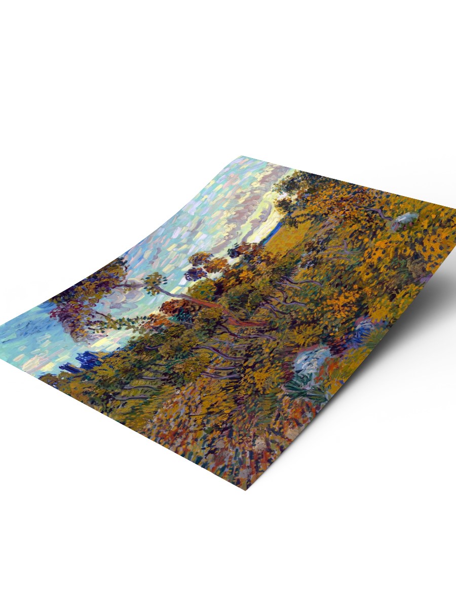 Sunset at Montmajour Tablo Sanatsal Ünlü Ressam Poster Çerçevesiz Yüksek Kalite Poster