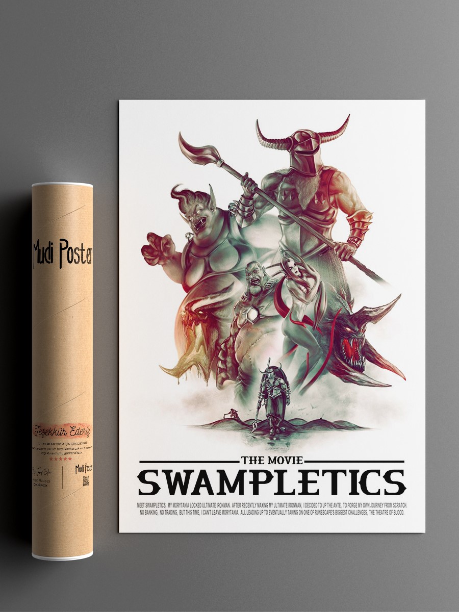 Swampletics The Movie Poster, Çerçevesiz Tv Film Poster
