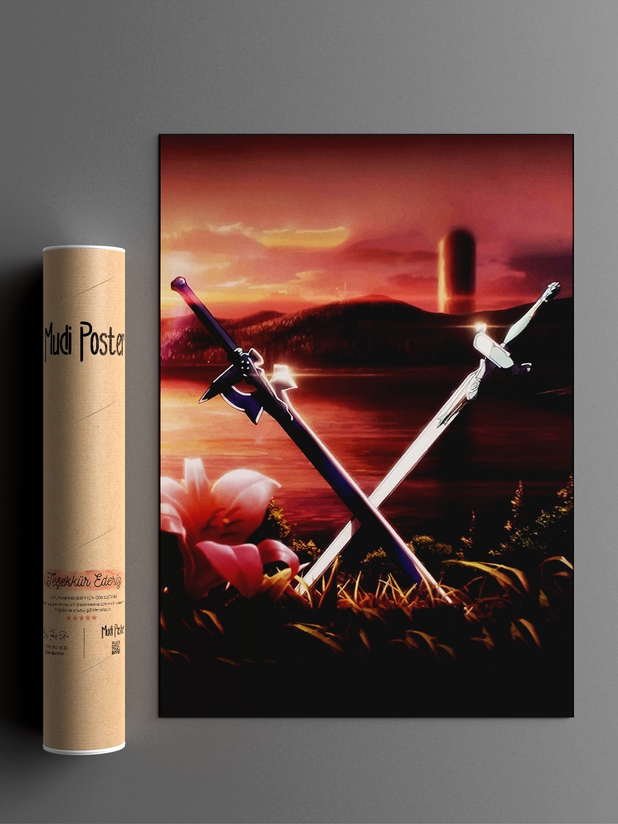 Sword Art Poster, Çerçevesiz Tv Film Poster