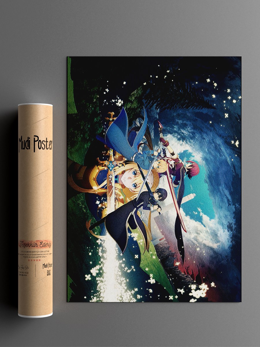 Sword art online Poster, Çerçevesiz Tv Film Poster