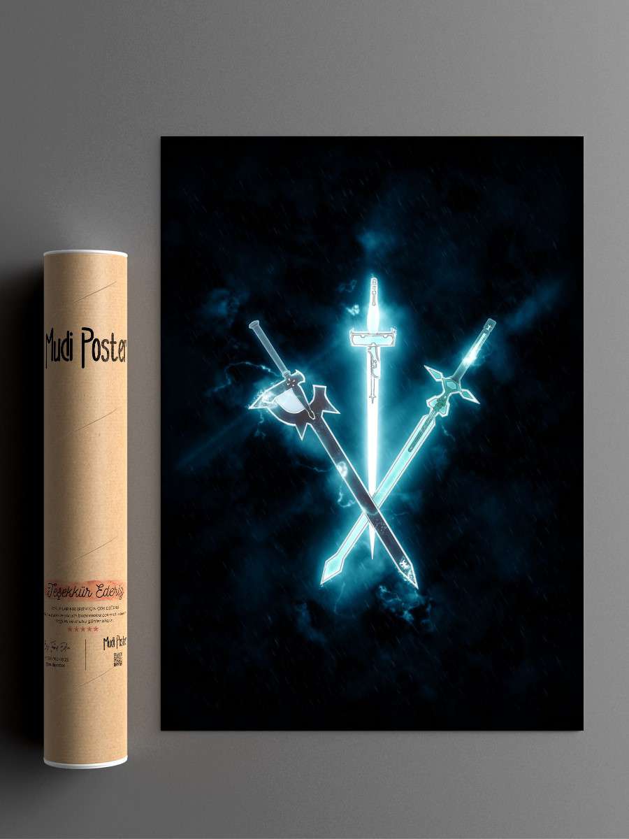 Sword Art Online Anime Poster Çerçevesiz Yüksek Kalite Anime Duvar Poster