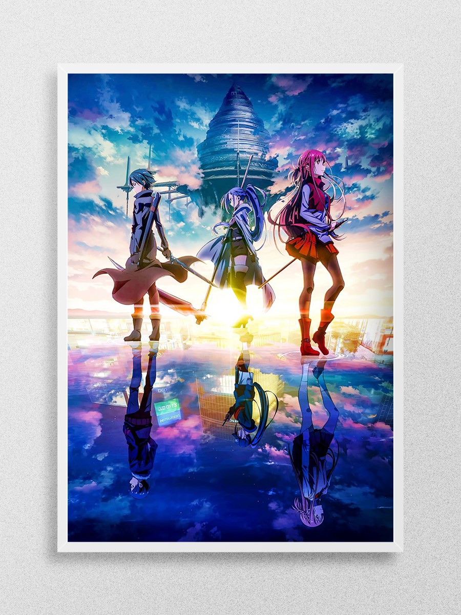 Sword Art Anime Poster Çerçevesiz Yüksek Kalite Anime Duvar Poster