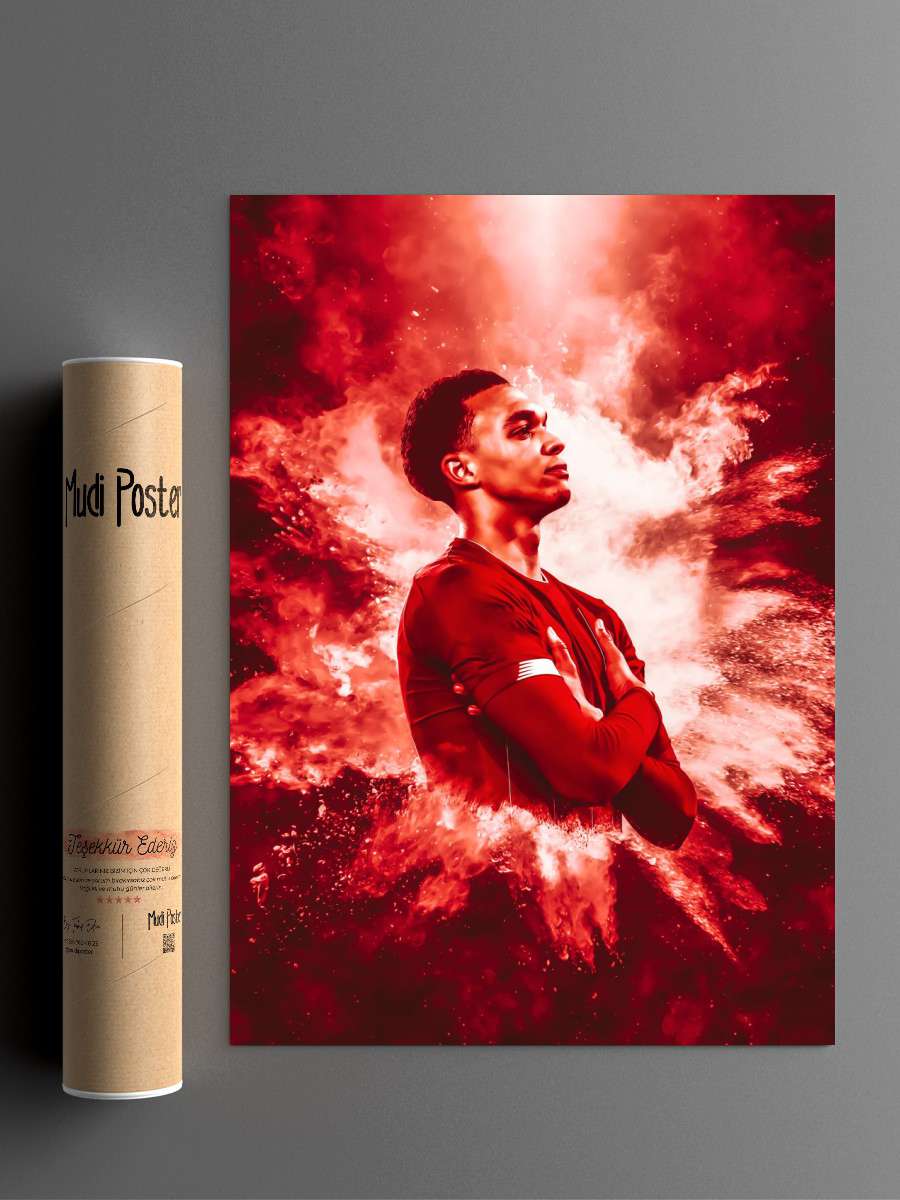 TAA Illustration Futbol Poster Çerçevesiz Yüksek Kalite Futbolcu Duvar Poster