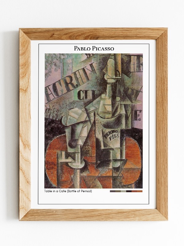 Pablo Picasso Table in a Cafe (Bottle of Pernod) Poster