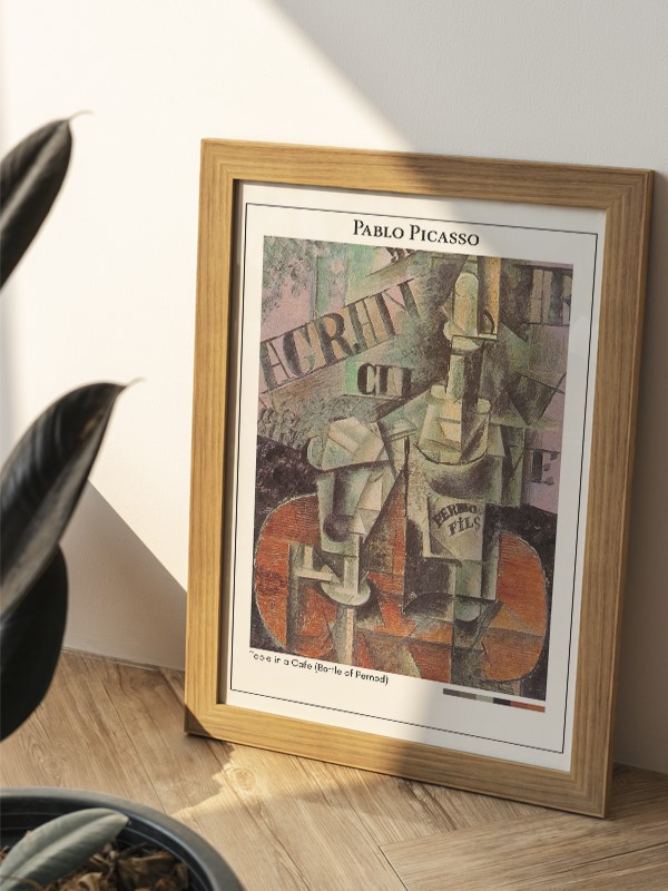 Pablo Picasso Table in a Cafe (Bottle of Pernod) Poster