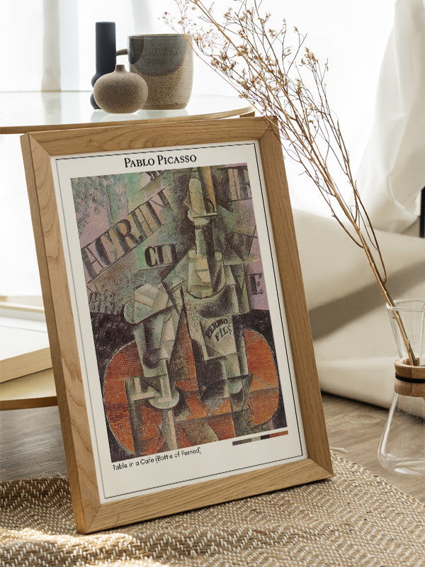 Pablo Picasso Table in a Cafe (Bottle of Pernod) Poster