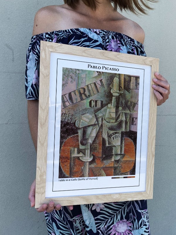 Pablo Picasso Table in a Cafe (Bottle of Pernod) Poster