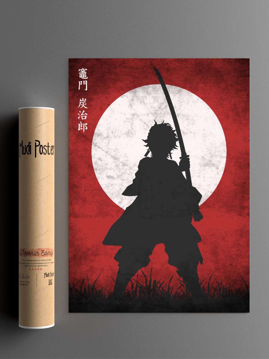 Tanjiro Demon Slayer Anime Poster Çerçevesiz Yüksek Kalite Anime Duvar Poster
