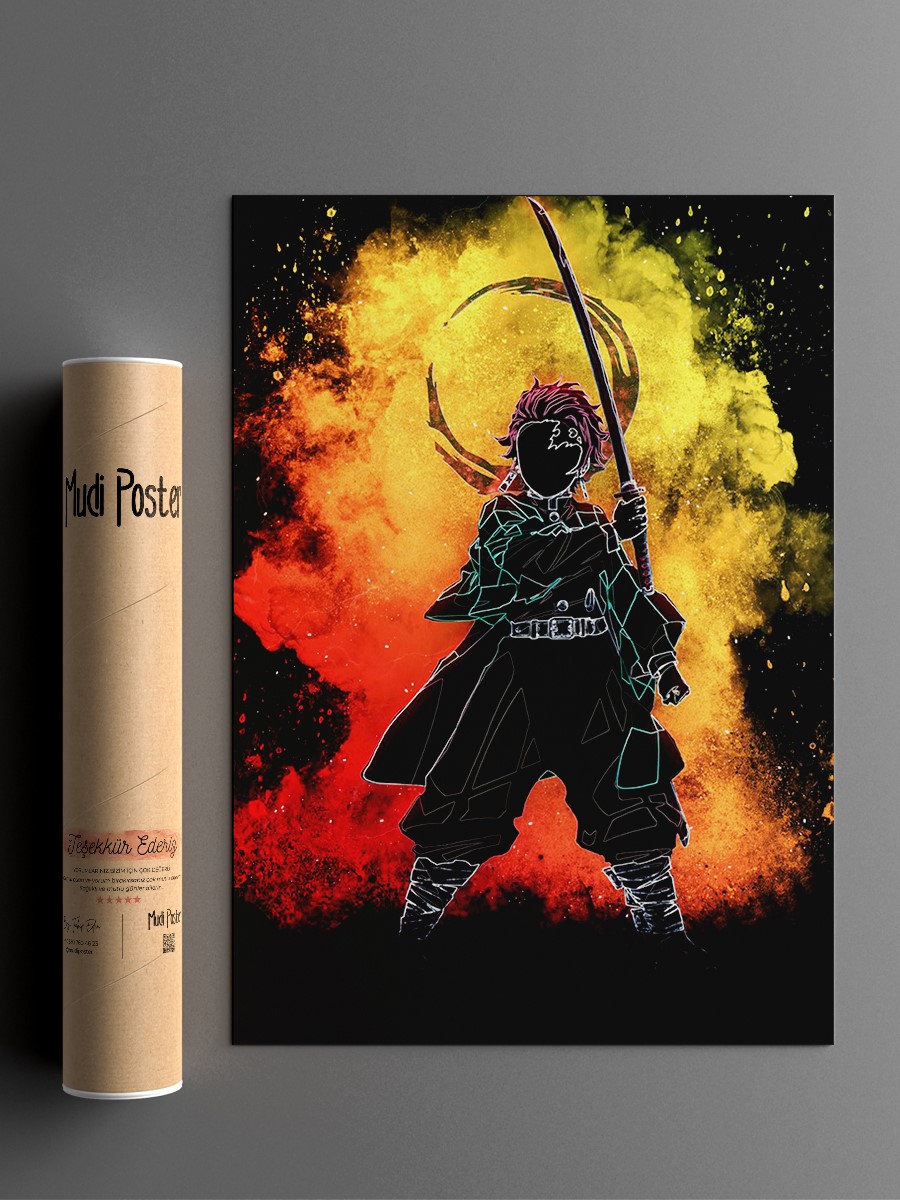 Tanjiro Demon Slayer Anime Poster Çerçevesiz Yüksek Kalite Anime Duvar Poster