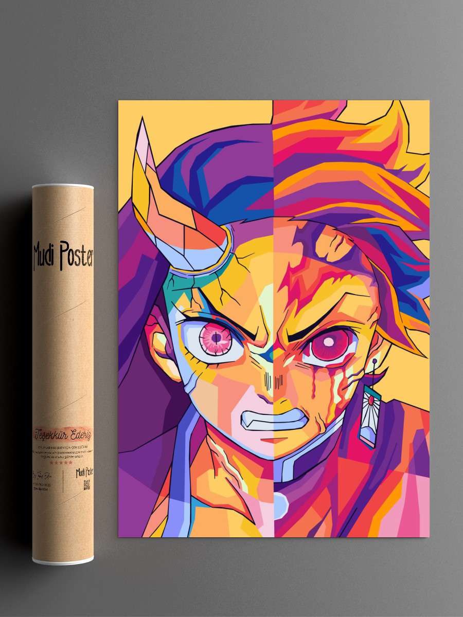 Tanjiro Demon Slayer Anime Poster Çerçevesiz Yüksek Kalite Anime Duvar Poster