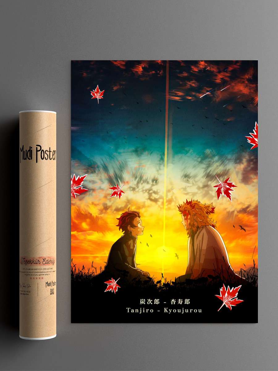 Tanjiro Demon Slayer Anime Poster Çerçevesiz Yüksek Kalite Anime Duvar Poster