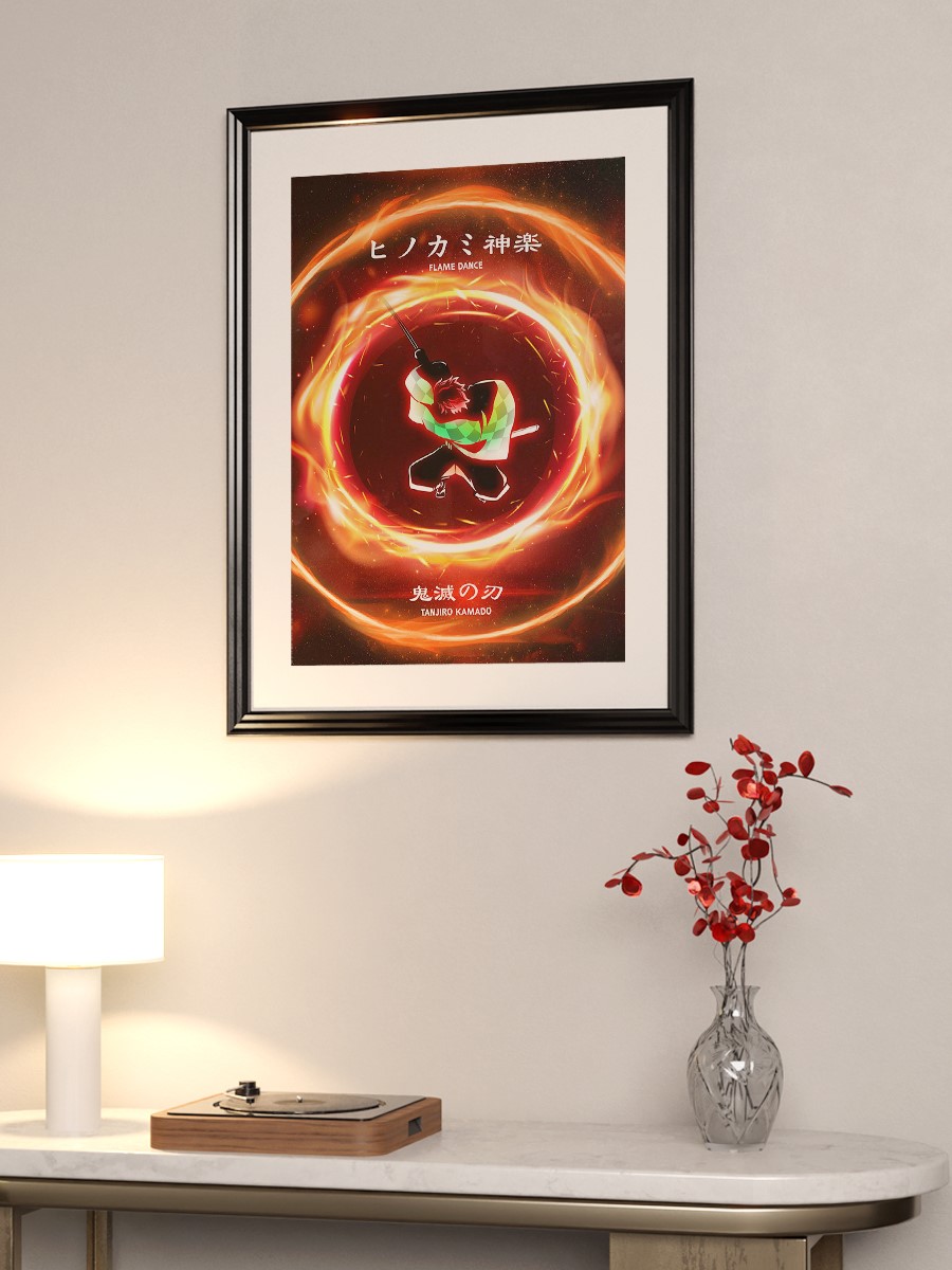 Tanjiro Hinokami Kagura Anime Poster Çerçevesiz Yüksek Kalite Anime Duvar Poster