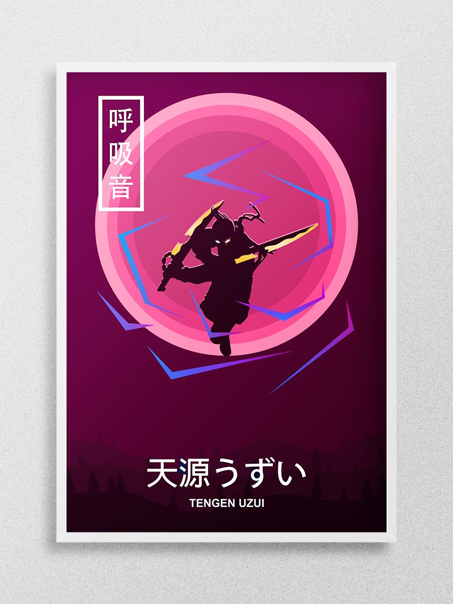 Tengen Uzui Anime Poster Çerçevesiz Yüksek Kalite Anime Duvar Poster