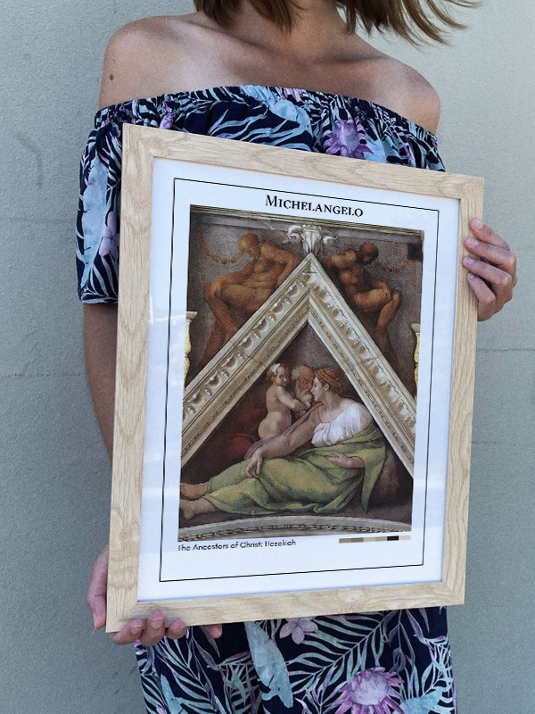 Michelangelo The Ancestors of Christ: Hezekiah Poster