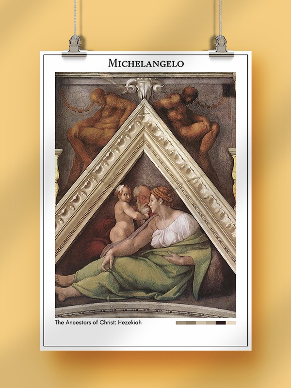 Michelangelo The Ancestors of Christ: Hezekiah Poster