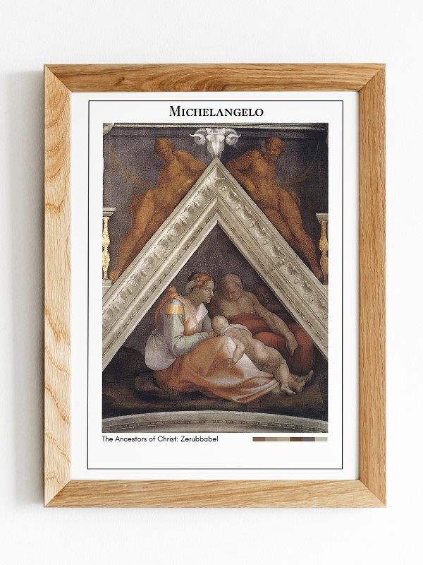 Michelangelo The Ancestors of Christ: Zerubbabel Poster
