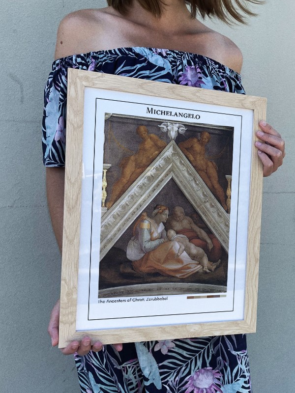 Michelangelo The Ancestors of Christ: Zerubbabel Poster