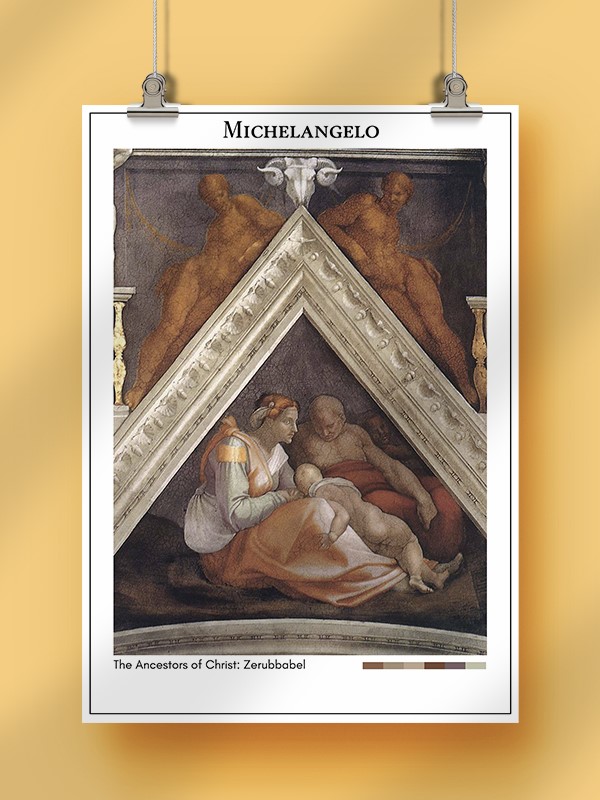 Michelangelo The Ancestors of Christ: Zerubbabel Poster