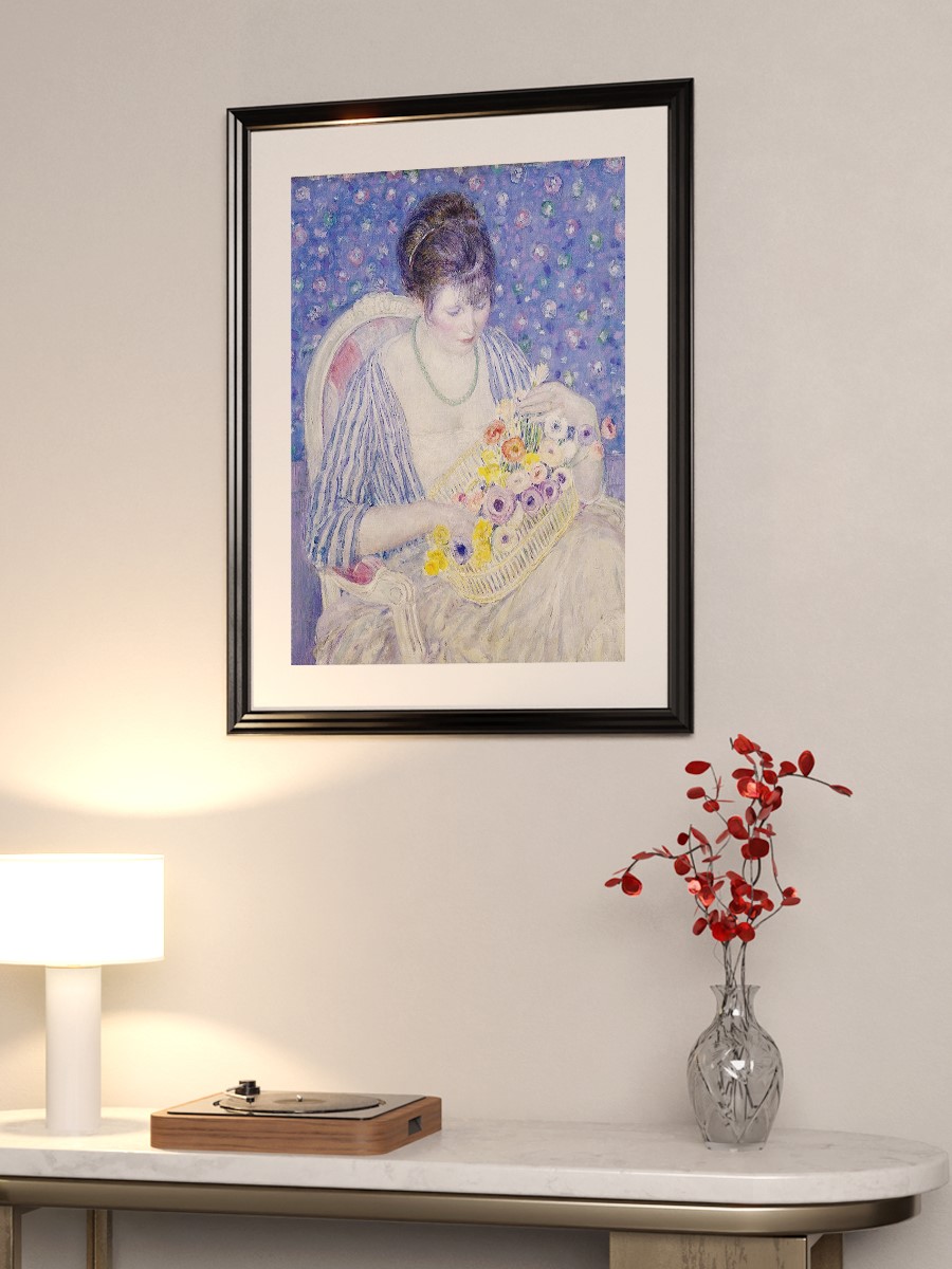 The Basket of Flowers Tablo Sanatsal Ünlü Ressam Poster Çerçevesiz Yüksek Kalite Poster