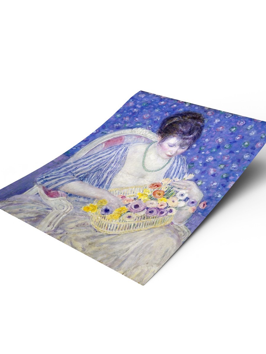 The Basket of Flowers Tablo Sanatsal Ünlü Ressam Poster Çerçevesiz Yüksek Kalite Poster