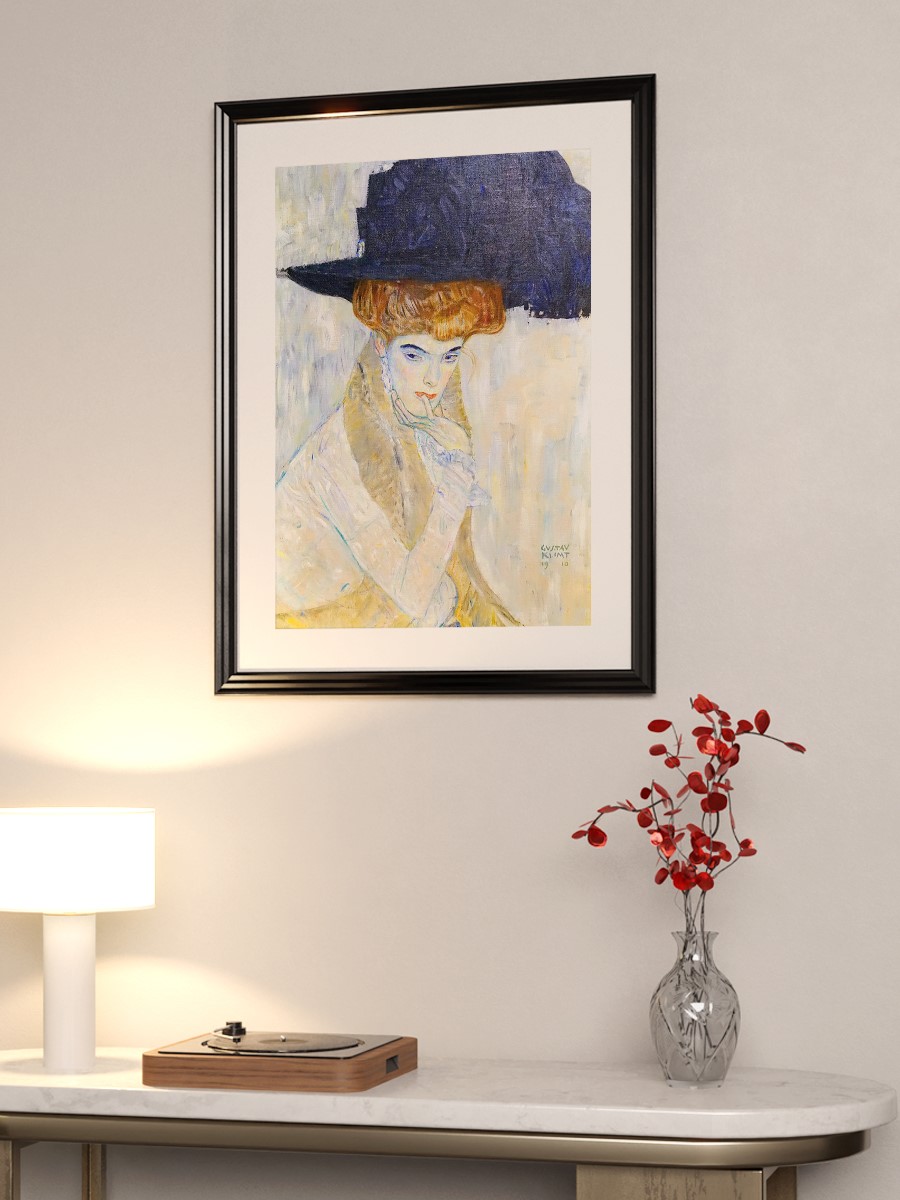 The Black Feathered Hat Tablo Sanatsal Ünlü Ressam Poster Çerçevesiz Yüksek Kalite Poster