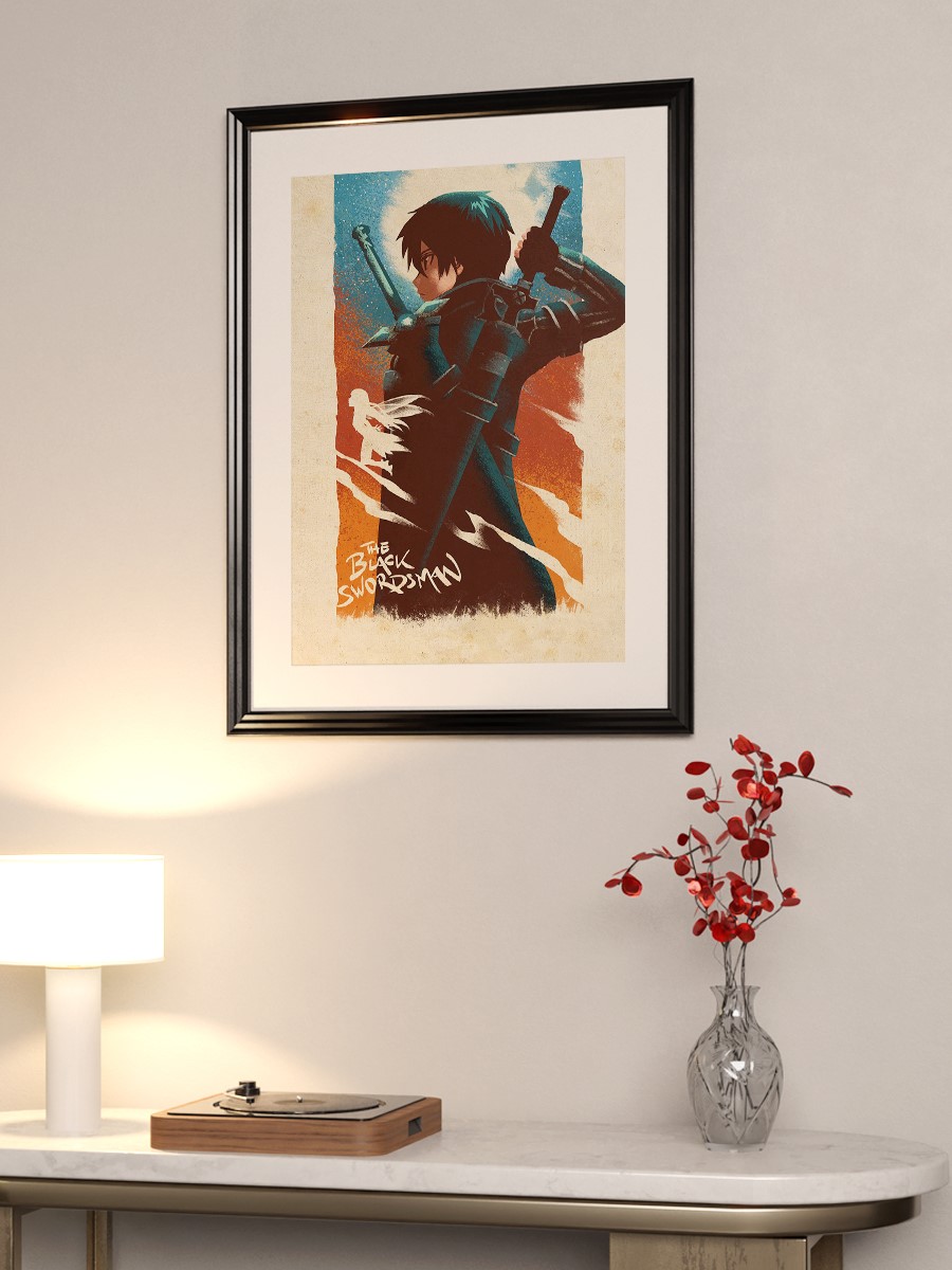 The Black Swordsman Anime Poster Çerçevesiz Yüksek Kalite Anime Duvar Poster