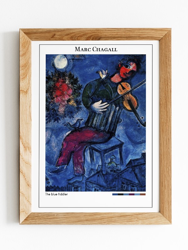 Marc Chagall The blue fiddler Poster