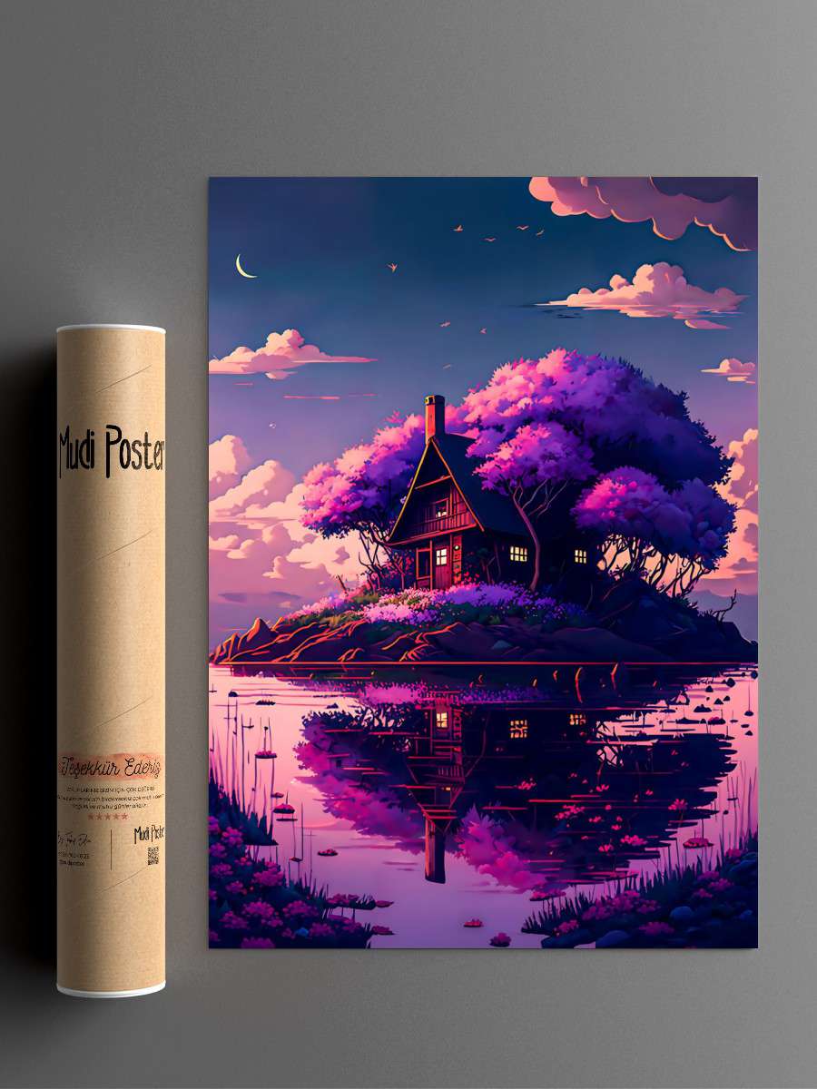 The Cabin Island Anime Poster Çerçevesiz Yüksek Kalite Anime Duvar Poster