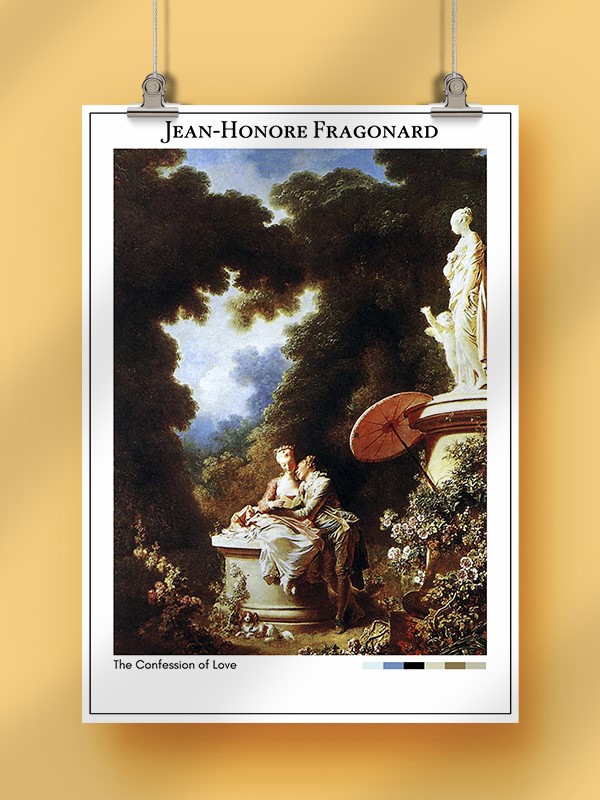 Jean-Honore Fragonard The Confession of Love Poster