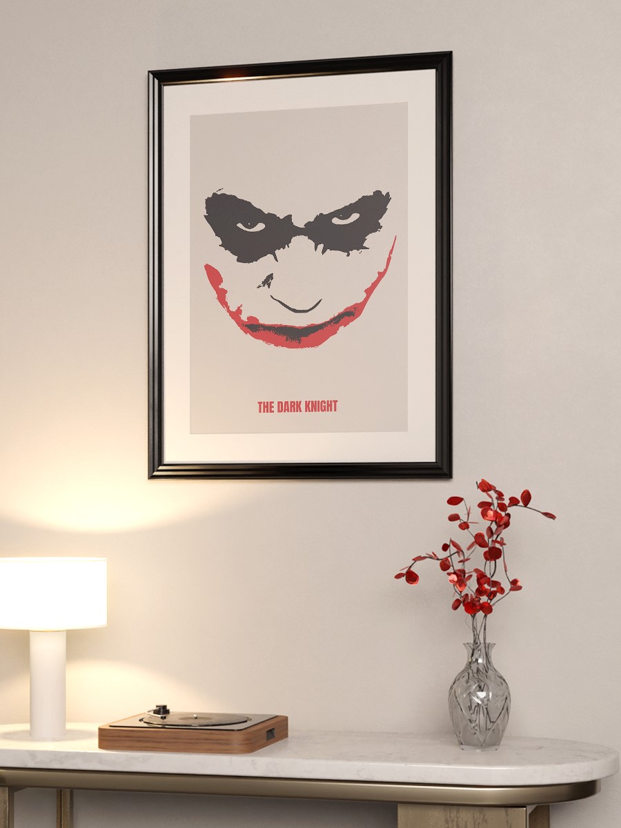 The Dark Knight minimalistic Poster, Çerçevesiz Tv Film Poster