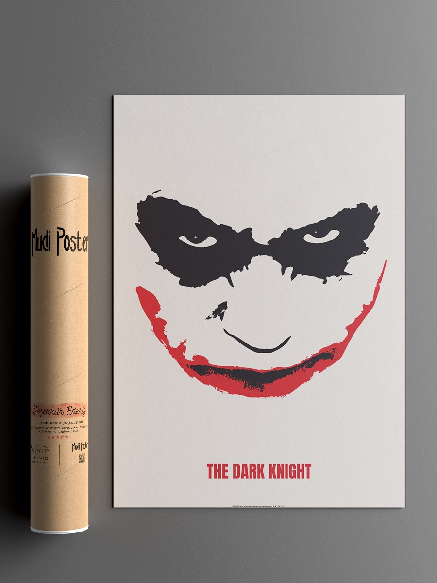 The Dark Knight minimalistic Poster, Çerçevesiz Tv Film Poster