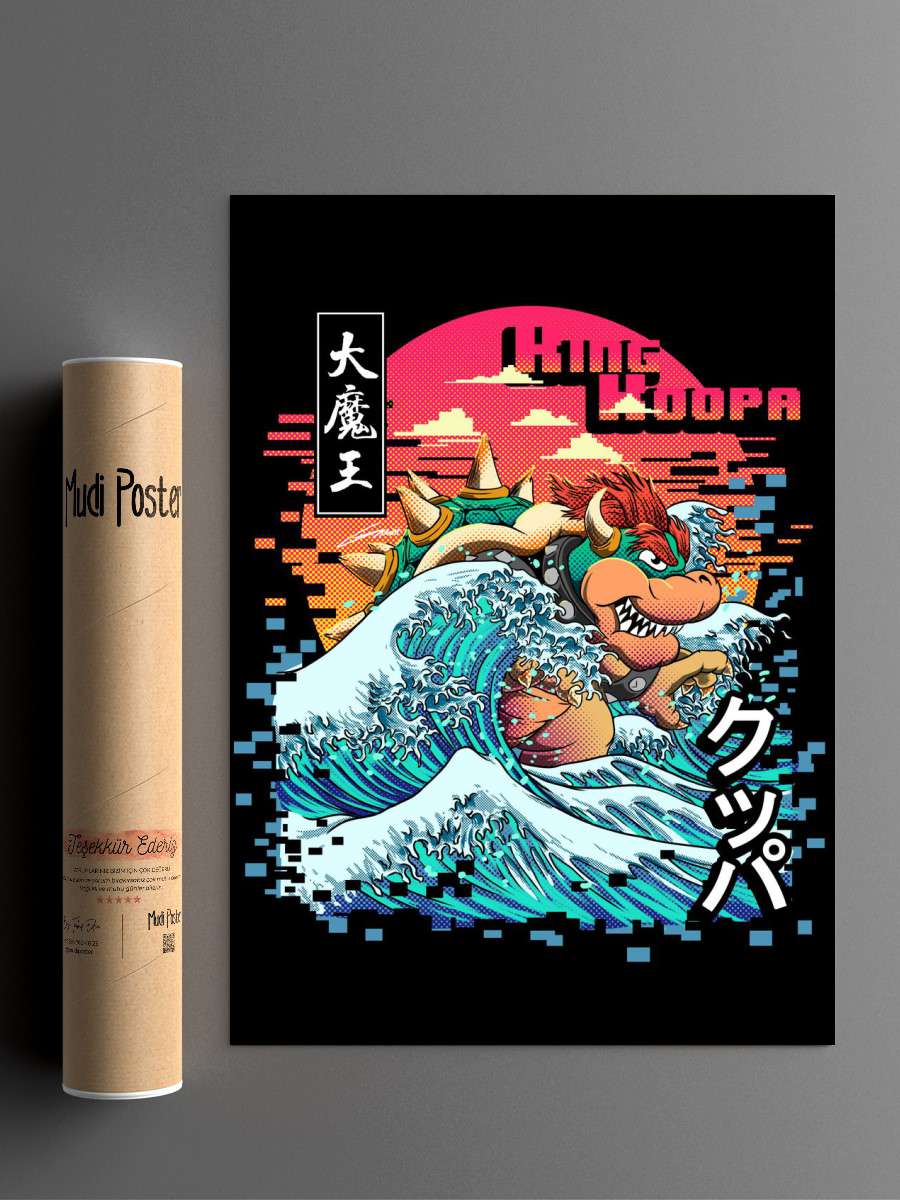 The Great King Koopa Anime Poster Çerçevesiz Yüksek Kalite Anime Duvar Poster